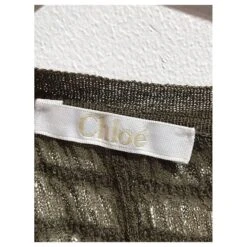 Chloé CHLOE Tricot T.International XS Coton Kaki 10 Chloé CHLOE Tricot T.International XS Coton Kaki -Chloé 825667 4