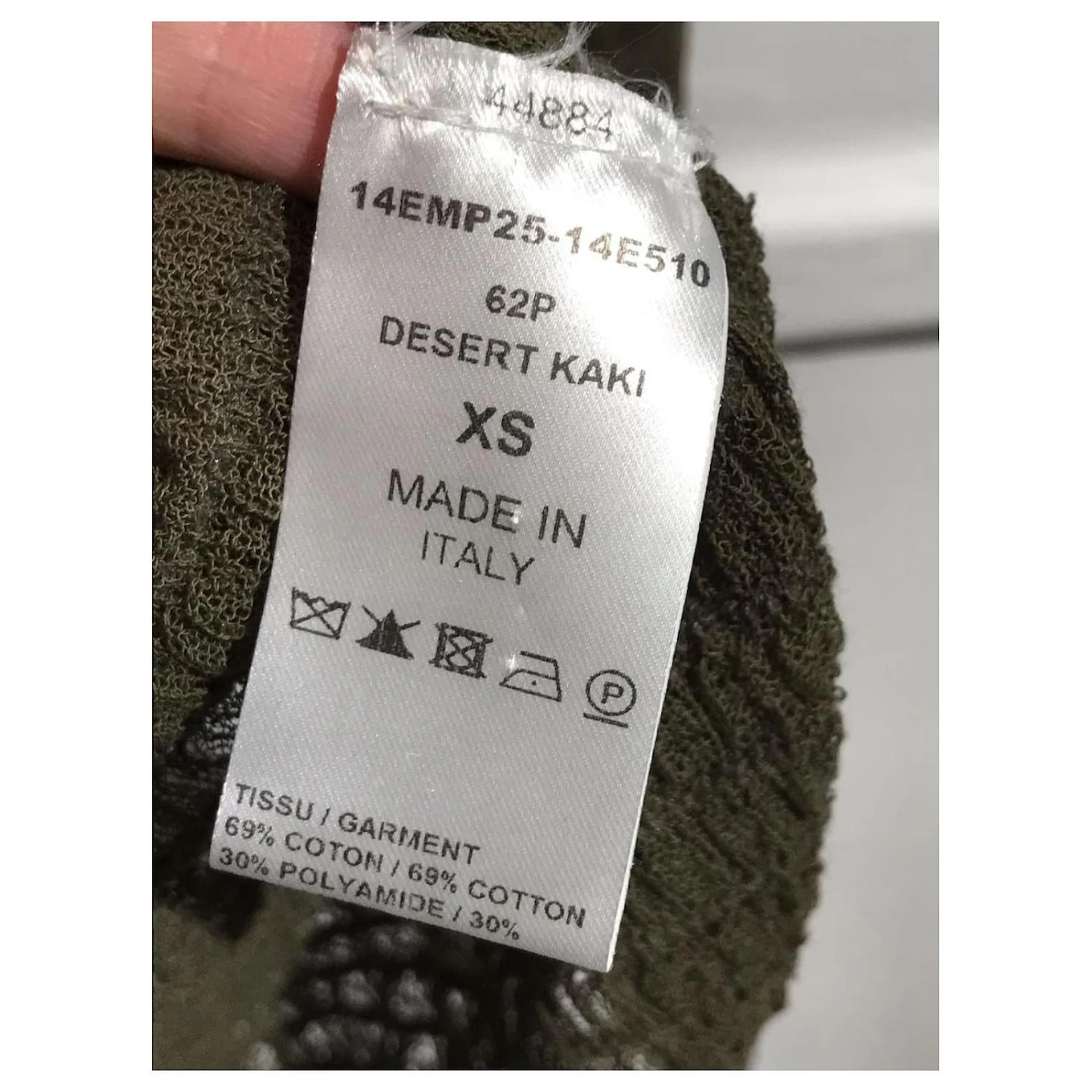 Chloé CHLOE Tricot T.International XS Coton Kaki 7 Chloé CHLOE Tricot T.International XS Coton Kaki – Image 5