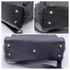 Chloé Sac à Main En Cuir Noir Elsie Bag Tote Satchel Avec Sangle -Chloé 828365 4