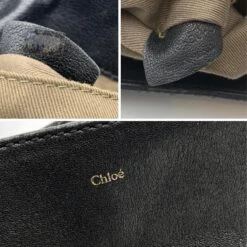 Chloé Sac à Main En Cuir Noir Elsie Bag Tote Satchel Avec Sangle -Chloé 828365 5