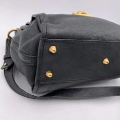 Chloé Sac à Main En Cuir Noir Elsie Bag Tote Satchel Avec Sangle -Chloé 828365 9