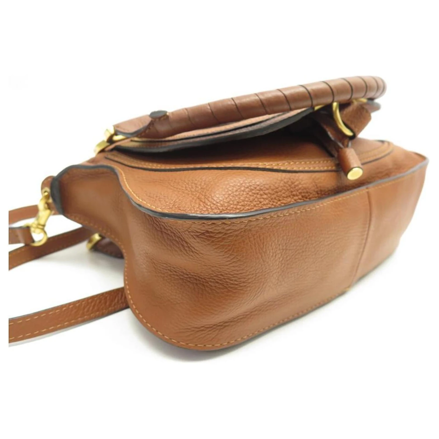 Chloé NEUF SAC A MAIN CHLOE MARCIE PM BANDOULIERE EN CUIR CAMEL PURSE HAND BAG Caramel 7 Chloé NEUF SAC A MAIN CHLOE MARCIE PM BANDOULIERE EN CUIR CAMEL PURSE HAND BAG Caramel – Image 5