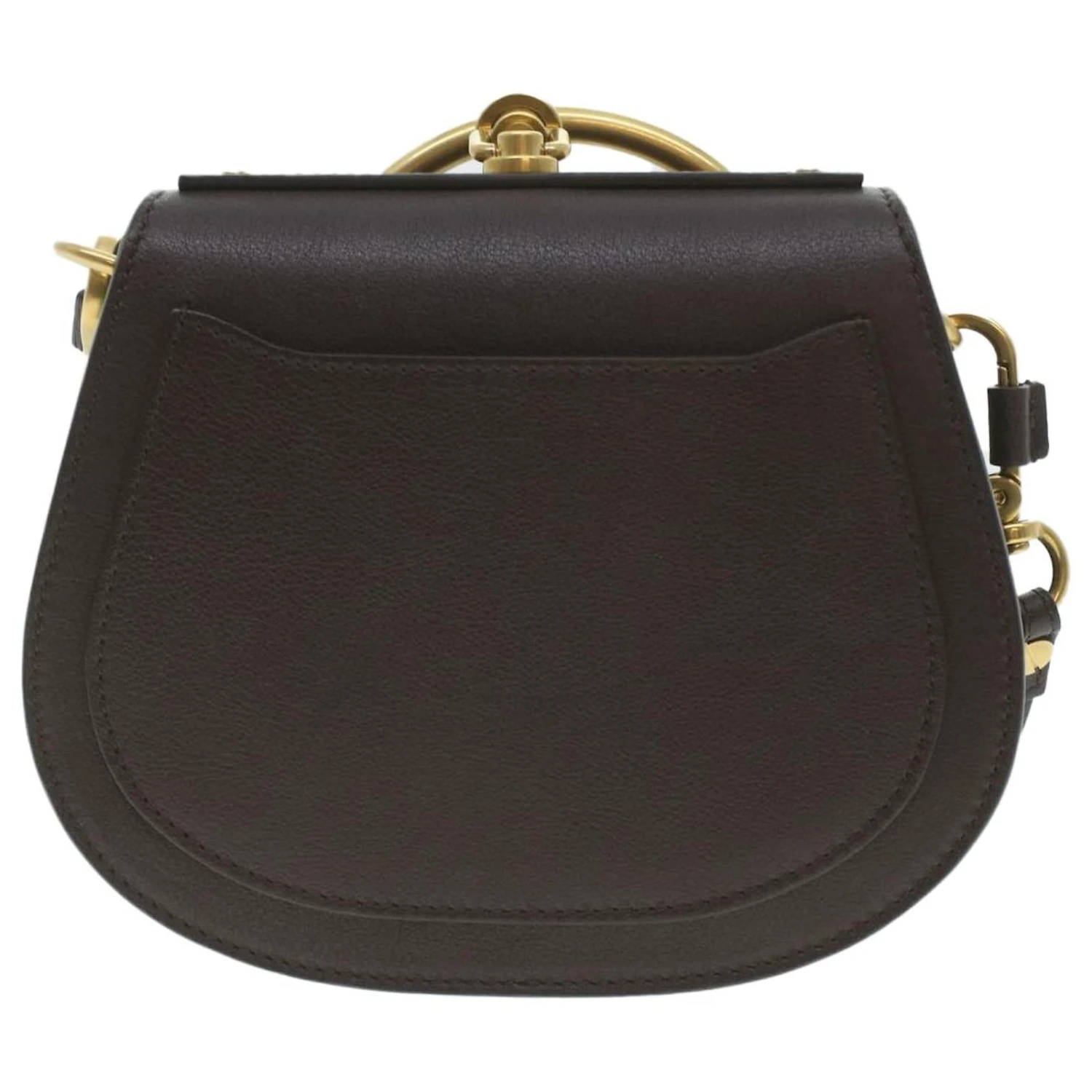 Chloé Petit Sac à Bandoulière Caoutchouté Chloe Cuir Nile 2façon Brown Auth 37268A Marron 4 Chloé Petit Sac à Bandoulière Caoutchouté Chloe Cuir Nile 2façon Brown Auth 37268A Marron – Image 2