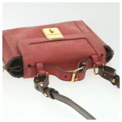 Sac à Main Chloé En Cuir 2façon Rose Auth 37544 -Chloé 831632 7