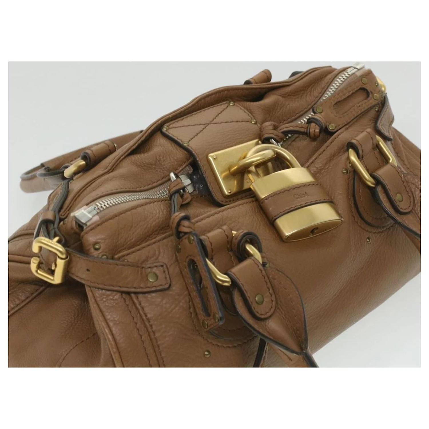 Chloé Chloe Paddington Sac à Main En Cuir Marron 03-08-51-5276 Auth 37277 8 Chloé Chloe Paddington Sac à Main En Cuir Marron 03-08-51-5276 Auth 37277 – Image 6