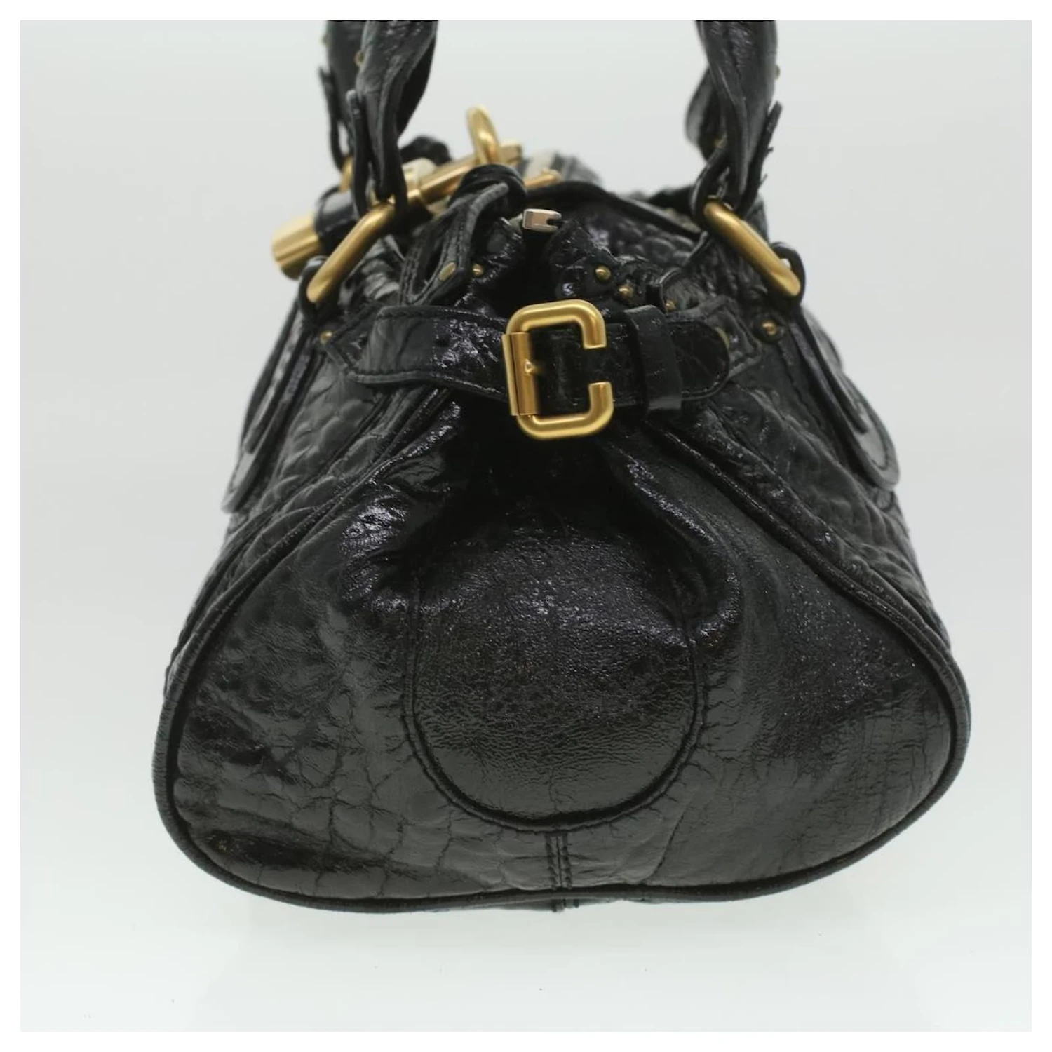 Chloé Chloe Paddington Sac à Main En Cuir Noir 04-08-51-5191 Auth 37274 5 Chloé Chloe Paddington Sac à Main En Cuir Noir 04-08-51-5191 Auth 37274 – Image 3