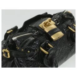 Chloé Chloe Paddington Sac à Main En Cuir Noir 04-08-51-5191 Auth 37274 17 Chloé Chloe Paddington Sac à Main En Cuir Noir 04-08-51-5191 Auth 37274 -Chloé 833498 6