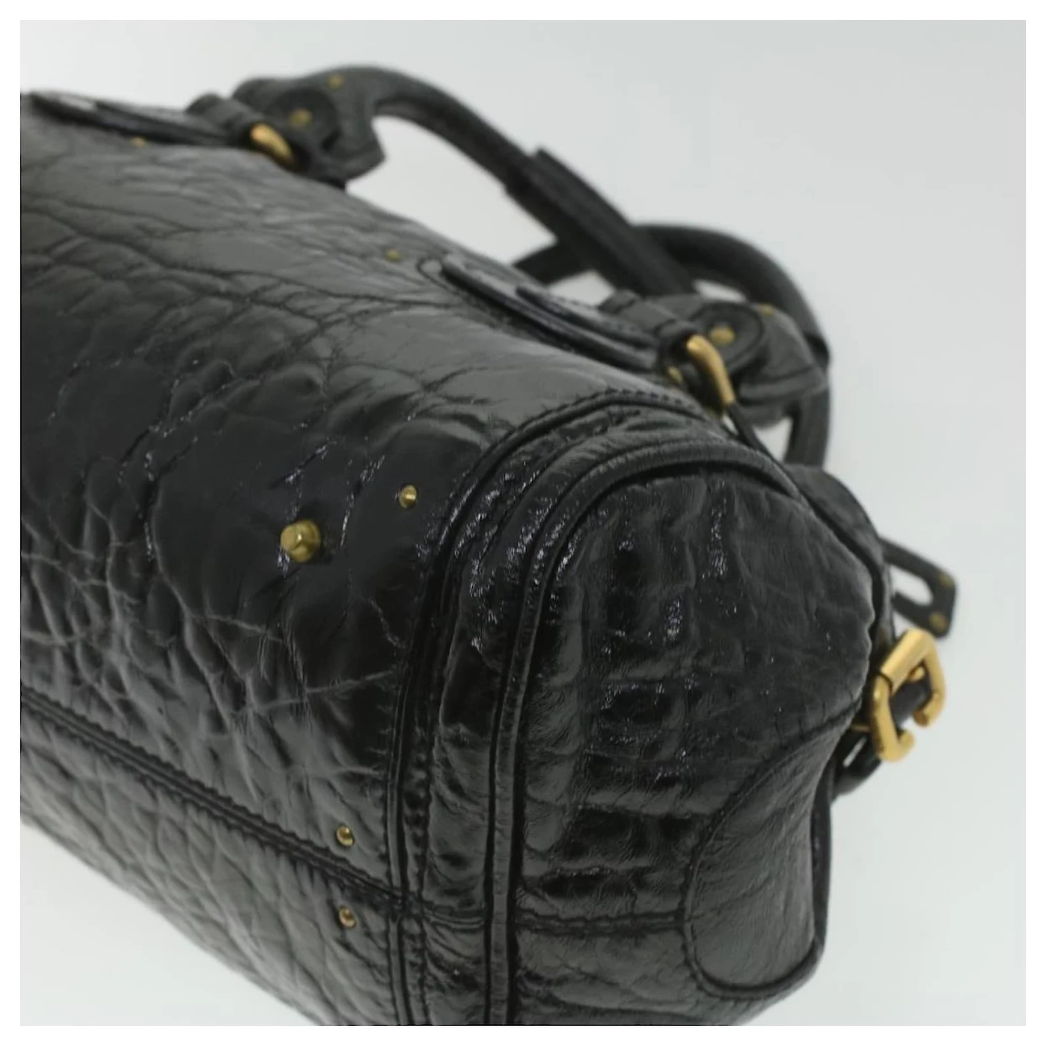 Chloé Chloe Paddington Sac à Main En Cuir Noir 04-08-51-5191 Auth 37274 11 Chloé Chloe Paddington Sac à Main En Cuir Noir 04-08-51-5191 Auth 37274 – Image 9