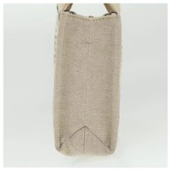 Chloé Sac à Main Chloe Woody En Toile 2façon Gris Marron Auth 37269 -Chloé 833676 4