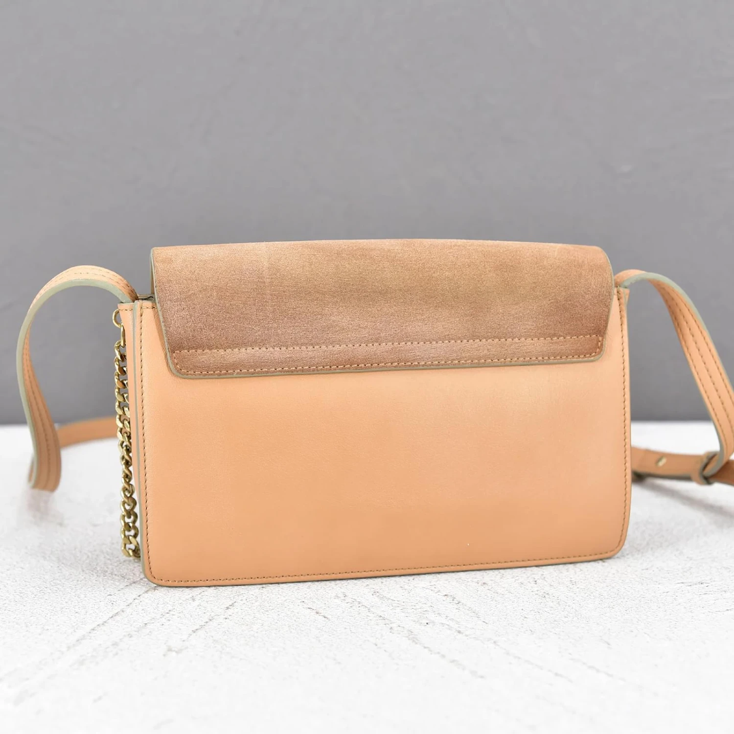 Chloé Petit Sac Porté épaule Faye En Daim Et Cuir Beige 6 Chloé Petit Sac Porté épaule Faye En Daim Et Cuir Beige – Image 4