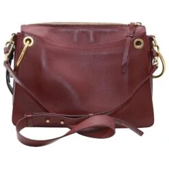 Chloé Chloe Roy Medium Shoulder Bag En Cuir De Veau Bordeaux Cuir -Chloé 845543 4