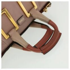 Sac à Main Chloé En Cuir 2façon Rose 04-12-50-65 Auth 37843 -Chloé 846686 7