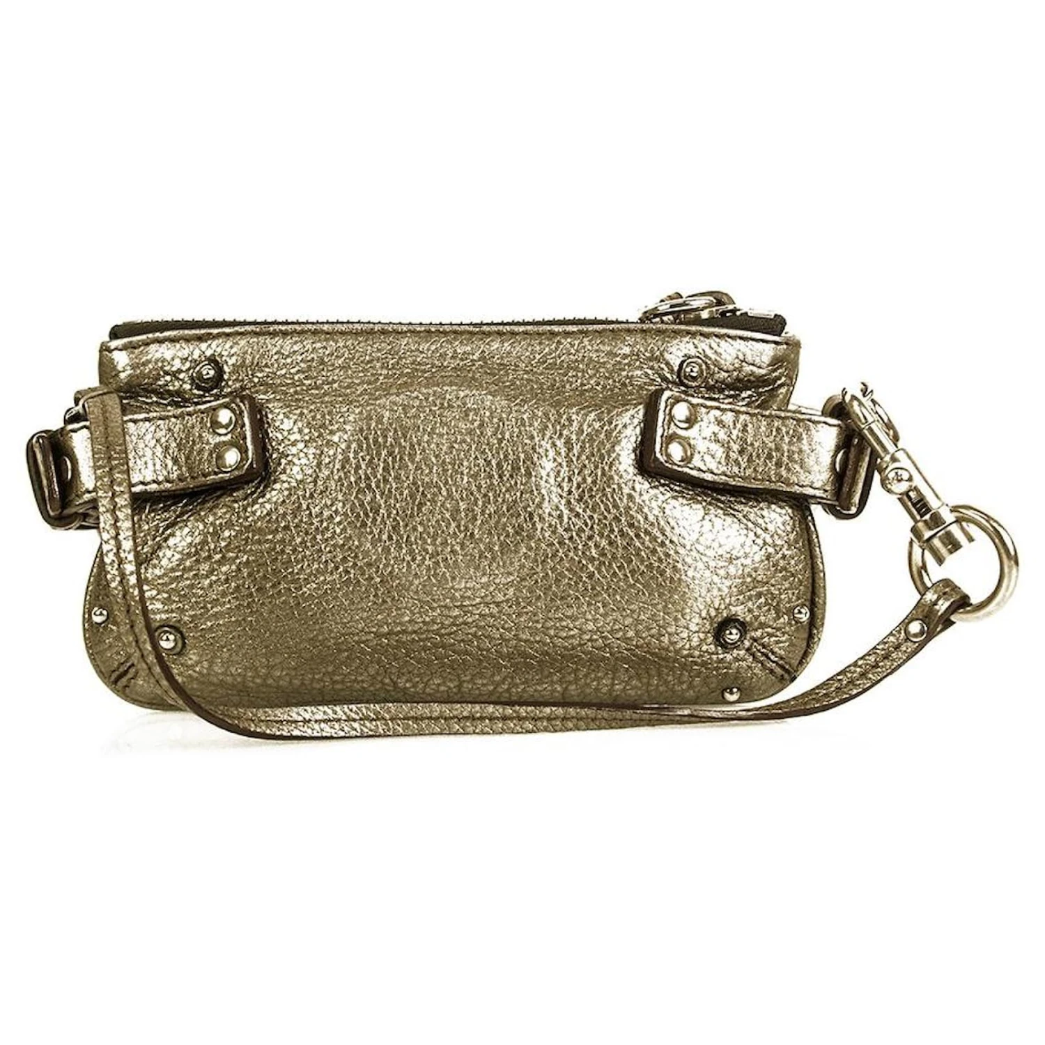 Chloé CHLOE Paddington Silver Pebbled Leather Iconic Clutch Bag Sac à Main W. Porte Poignée Argenté 4 Chloé CHLOE Paddington Silver Pebbled Leather Iconic Clutch Bag Sac à Main W. Porte Poignée Argenté – Image 2