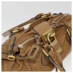 Chloé Chloe Paddington Sac à Main Cuir Beige 010851 5276 Auth 38388 -Chloé 856722 6