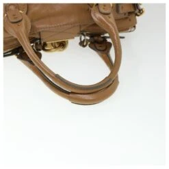 Chloé Chloe Paddington Sac à Main Cuir Beige 010851 5276 Auth 38388 -Chloé 856722 7