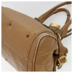 Chloé Chloe Paddington Sac à Main Cuir Beige 010851 5276 Auth 38388 -Chloé 856722 9