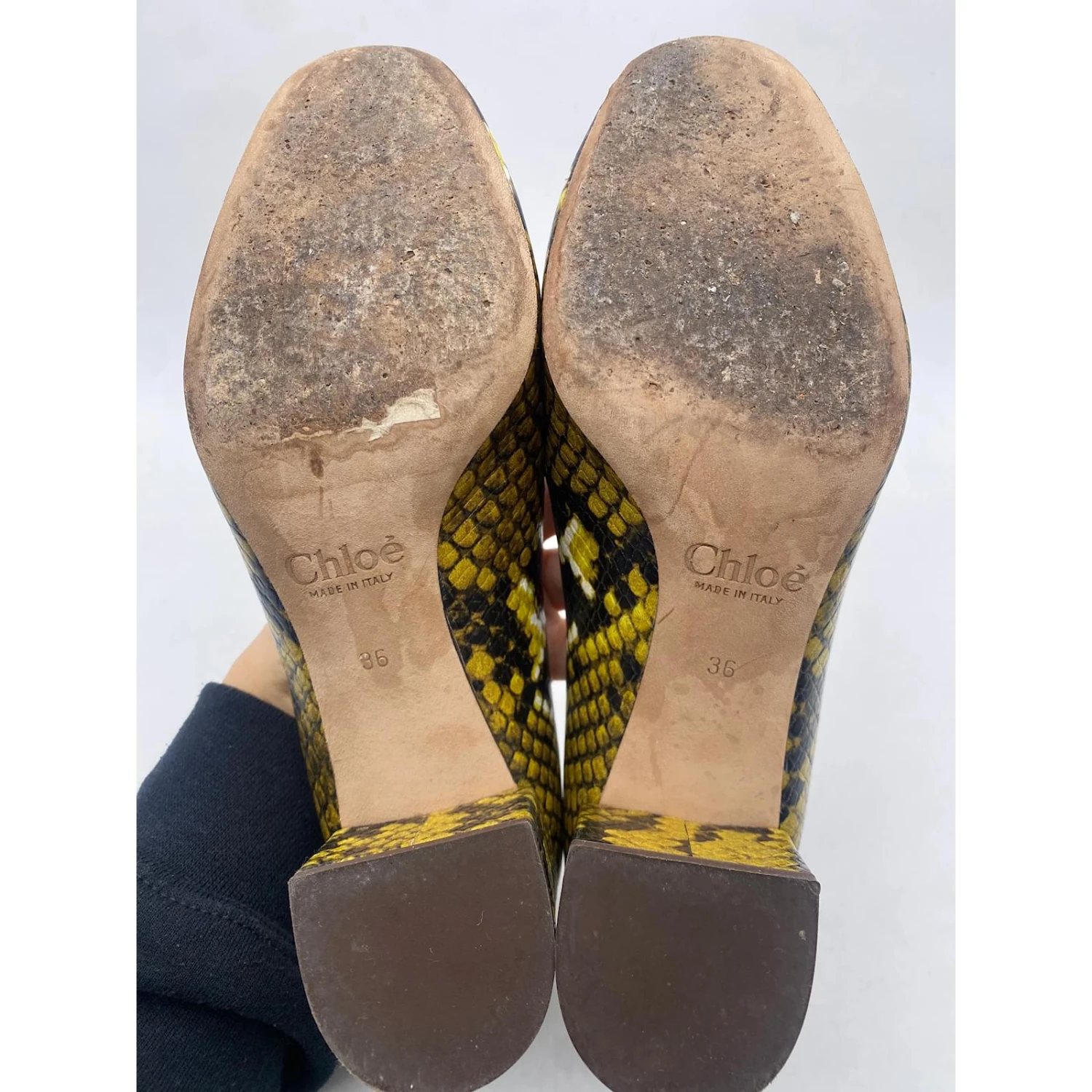 Chloé CHLOE Talons T.UE 36 Cuir De Vachette Vert 8 Chloé CHLOE Talons T.UE 36 Cuir De Vachette Vert – Image 6