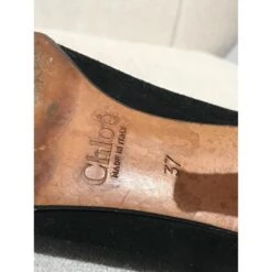 Chloé CHLOE Talons T.UE 37 Suédée Noir -Chloé 859783 5