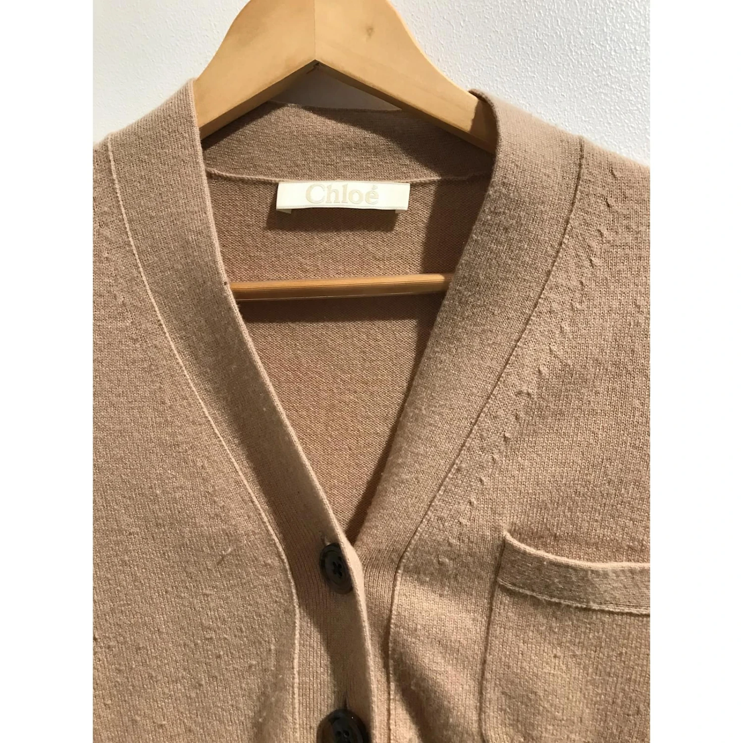 Chloé CHLOE Tricot T.International XS Cachemire Beige 4 Chloé CHLOE Tricot T.International XS Cachemire Beige – Image 2