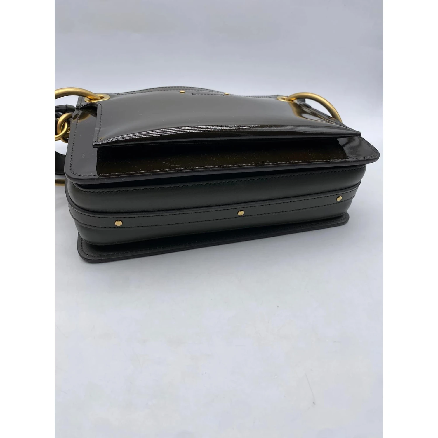 Chloé Sacs à Main CHLOE T. En Cuir Vernis Kaki 8 Chloé Sacs à Main CHLOE T. En Cuir Vernis Kaki – Image 6