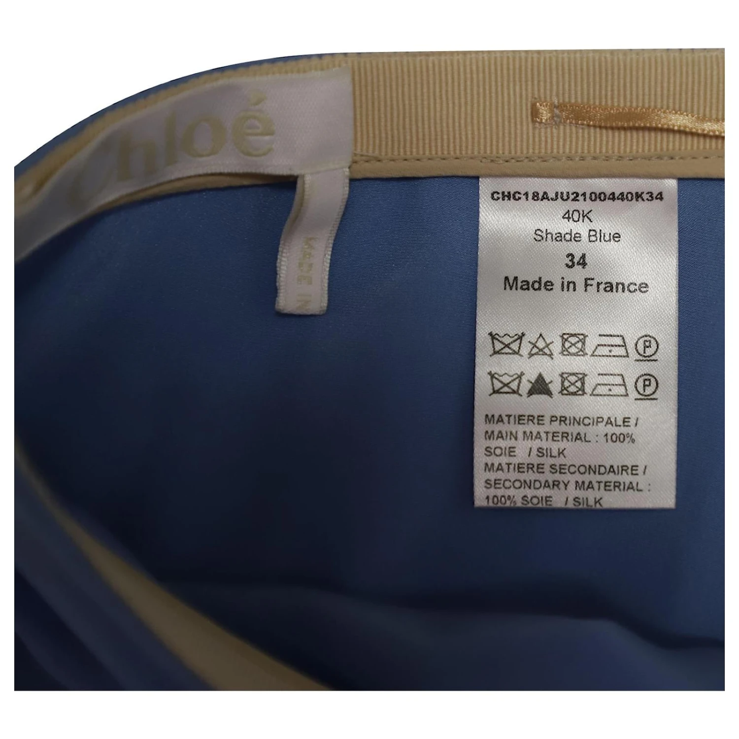 Chloé Jupe Mi-Longue Asymétrique à Bordure En Dentelle Chloe En Soie Bleue 9 Chloé Jupe Mi-Longue Asymétrique à Bordure En Dentelle Chloe En Soie Bleue – Image 7