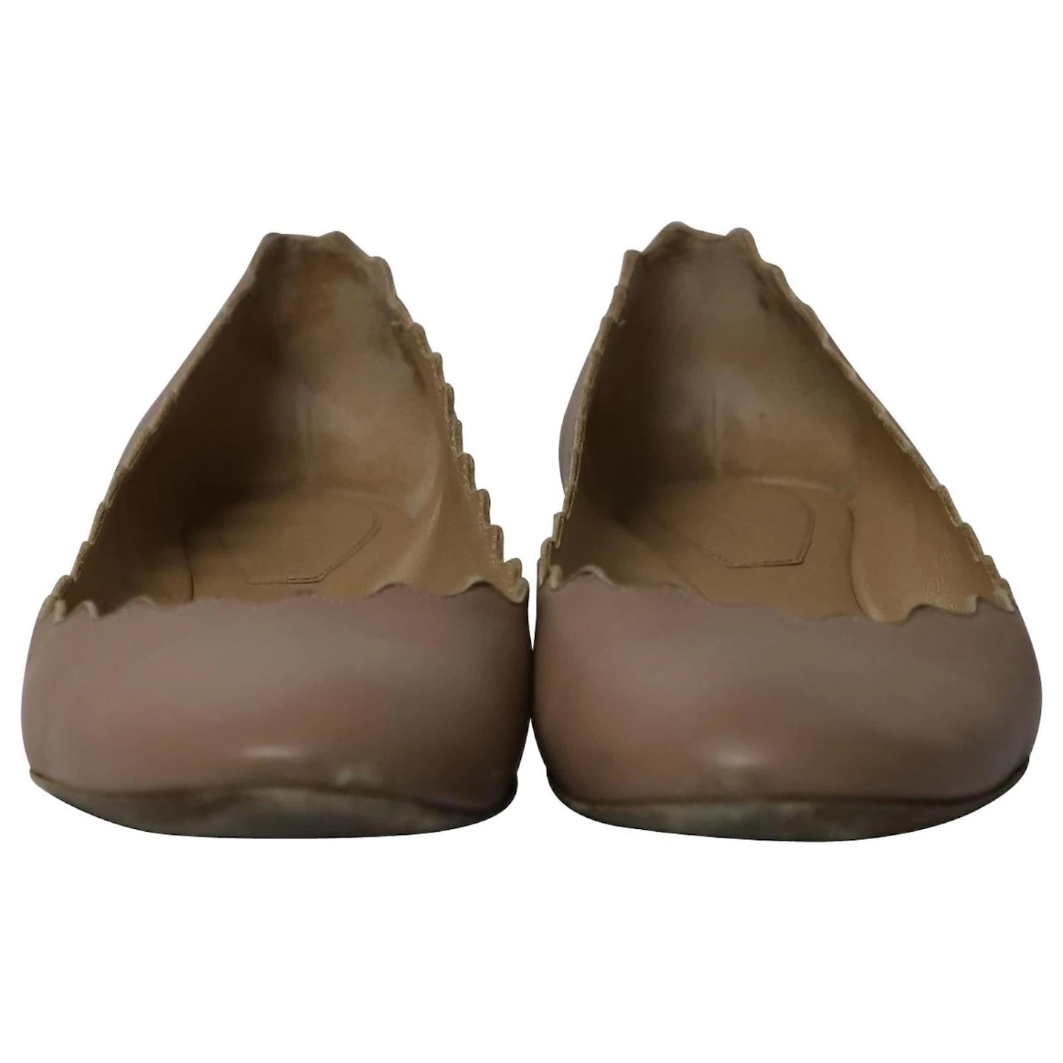 Chloé Chloe Lauren Ballerines Festonnées En Cuir Nude Chair 4 Chloé Chloe Lauren Ballerines Festonnées En Cuir Nude Chair – Image 2