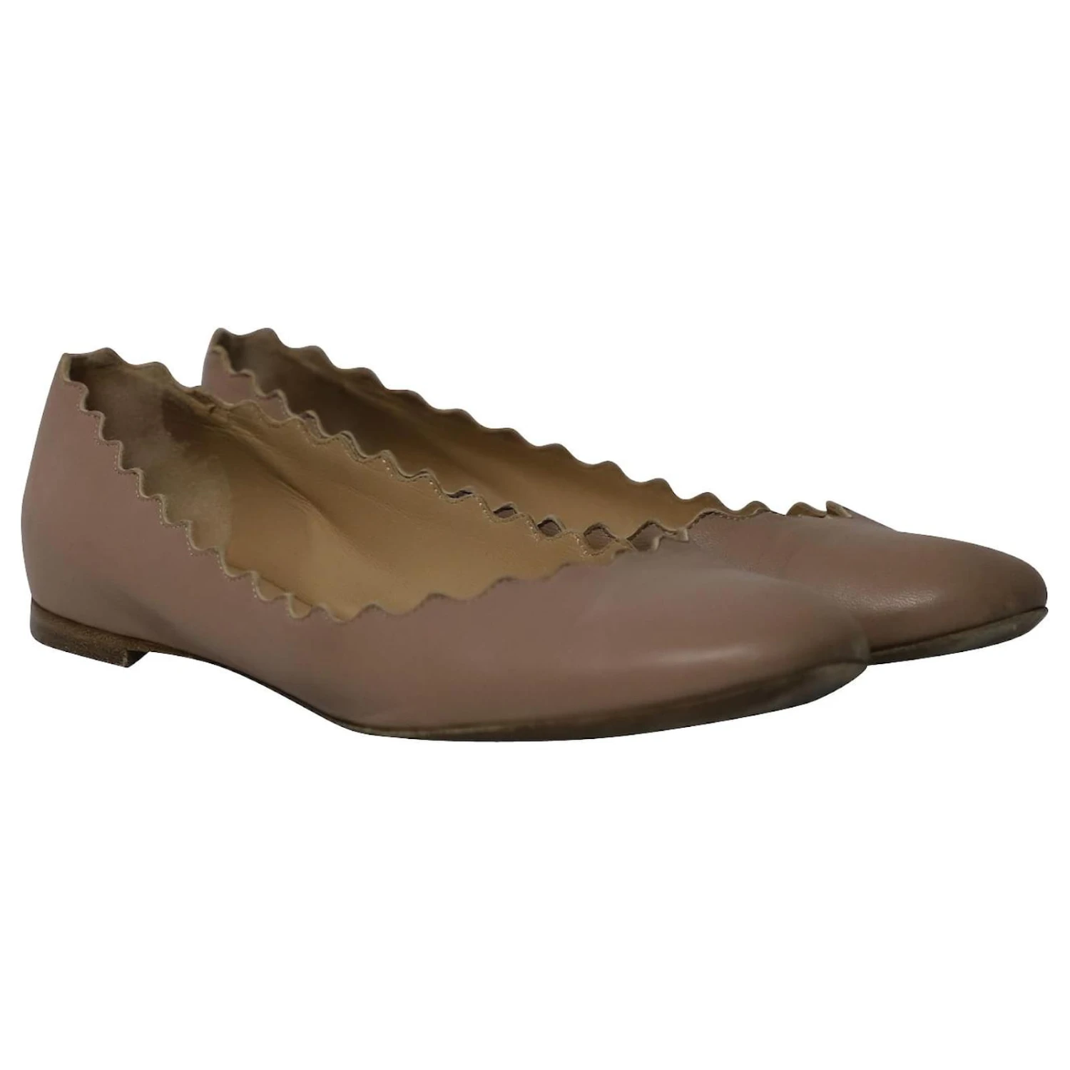 Chloé Chloe Lauren Ballerines Festonnées En Cuir Nude Chair 5 Chloé Chloe Lauren Ballerines Festonnées En Cuir Nude Chair – Image 3