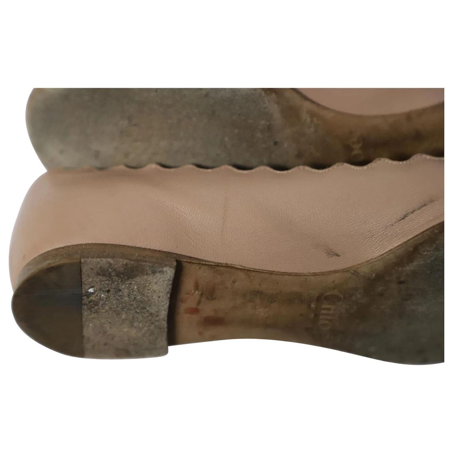 Chloé Chloe Lauren Ballerines Festonnées En Cuir Nude Chair 9 Chloé Chloe Lauren Ballerines Festonnées En Cuir Nude Chair – Image 7