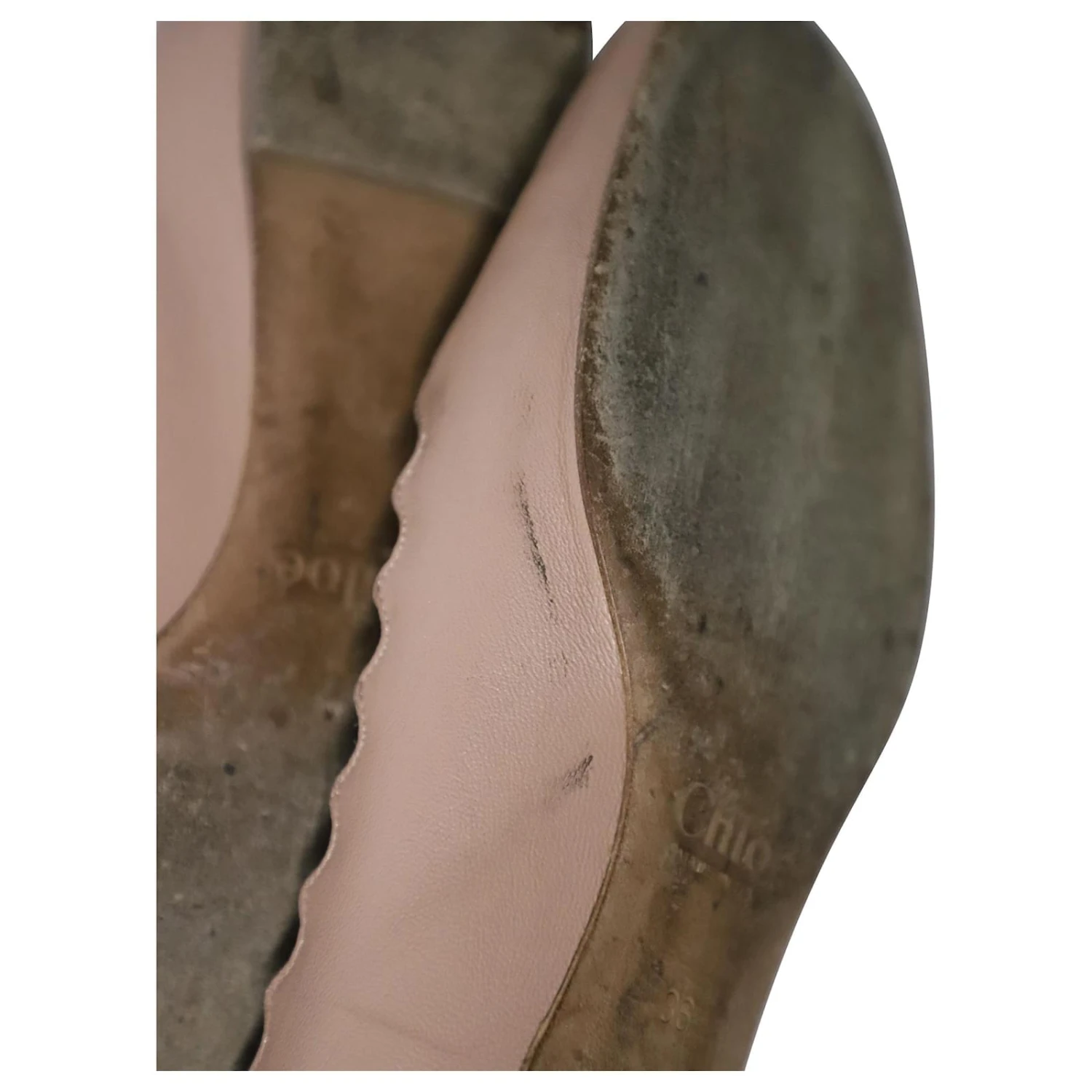 Chloé Chloe Lauren Ballerines Festonnées En Cuir Nude Chair 11 Chloé Chloe Lauren Ballerines Festonnées En Cuir Nude Chair – Image 9