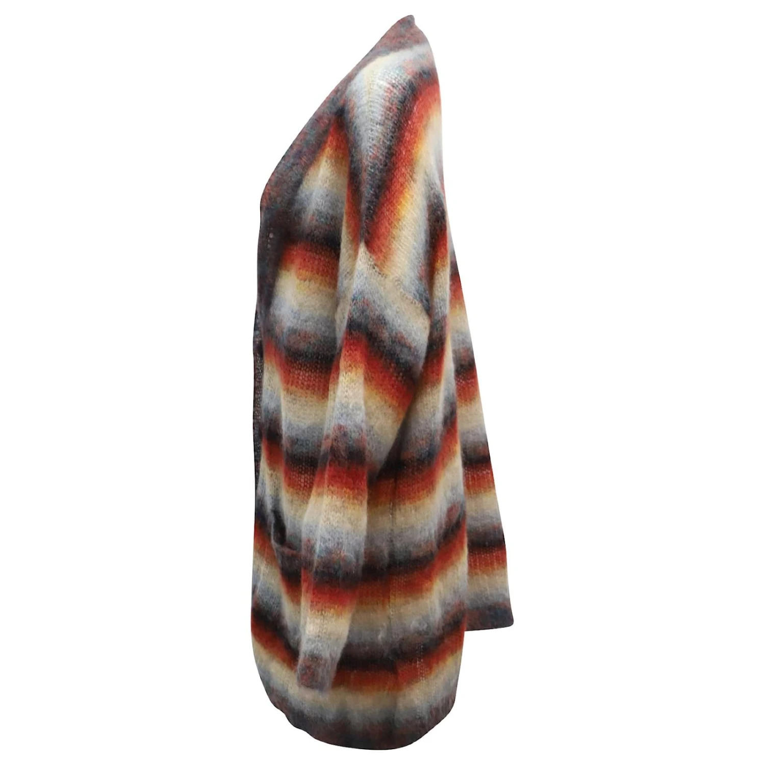 Chloé Cardigan Oversize à Rayures Chloe En Mélange De Laine Mohair Multicolore 4 Chloé Cardigan Oversize à Rayures Chloe En Mélange De Laine Mohair Multicolore – Image 2