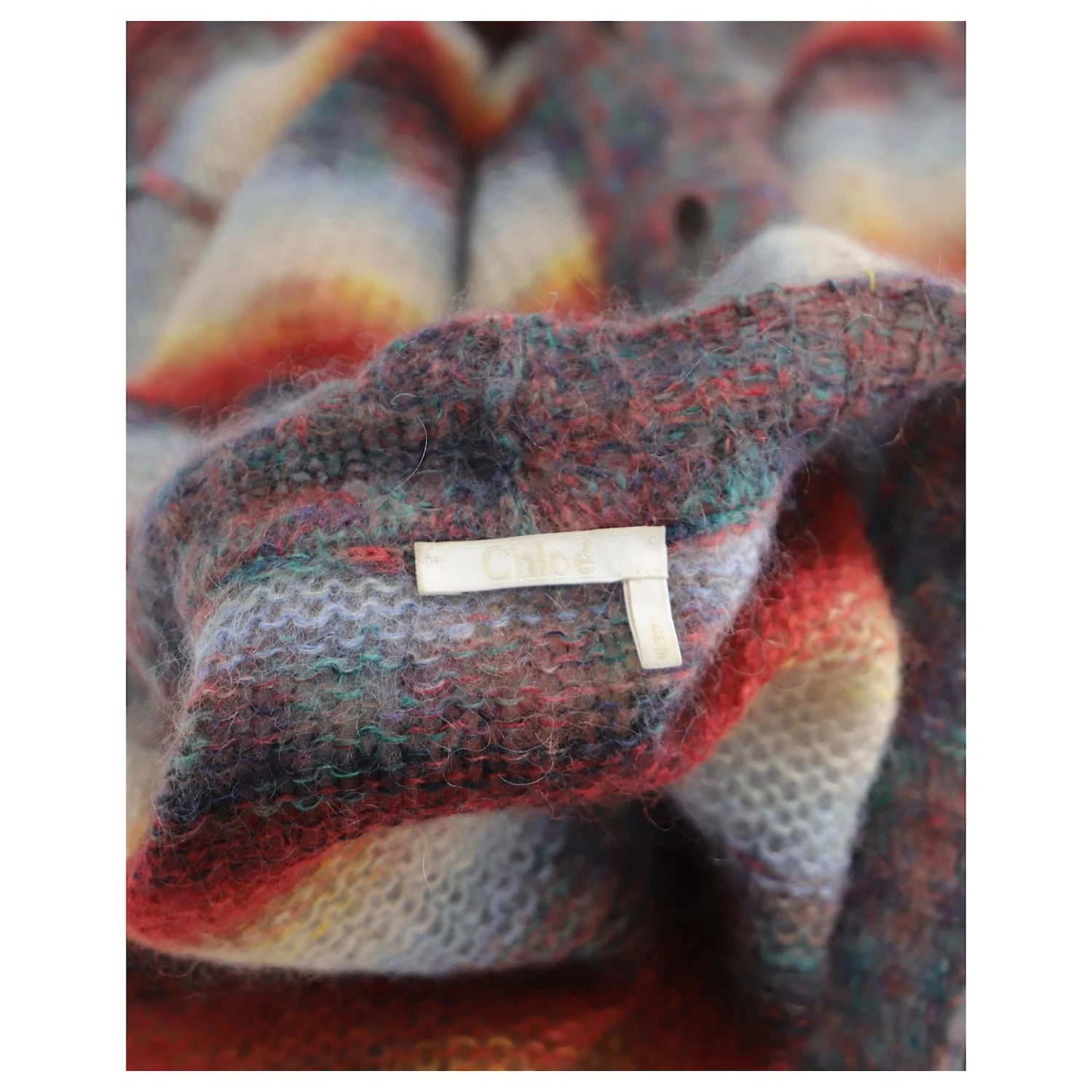 Chloé Cardigan Oversize à Rayures Chloe En Mélange De Laine Mohair Multicolore 6 Chloé Cardigan Oversize à Rayures Chloe En Mélange De Laine Mohair Multicolore – Image 4