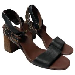 Sandales See By Chloé à Embellissements En Cristal En Cuir Noir 13 Sandales See By Chloé à Embellissements En Cristal En Cuir Noir -Chloé 862653 3