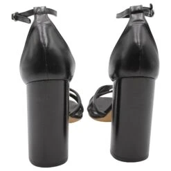 Chloé Sandales Chloe High Block Heel En Cuir Noir 11 Chloé Sandales Chloe High Block Heel En Cuir Noir -Chloé 863393 3