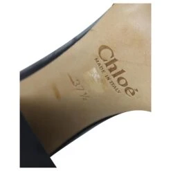 Chloé Sandales Chloe High Block Heel En Cuir Noir 14 Chloé Sandales Chloe High Block Heel En Cuir Noir -Chloé 863393 6