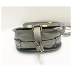 Chloé Mini Sac à Bandoulière Rond Marcie Gris 13 Chloé Mini Sac à Bandoulière Rond Marcie Gris -Chloé 867448 4