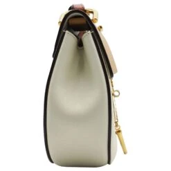 Chloé Chloe Drew Mini Sac à Bandoulière En Cuir Marron Blanc Beige 14 Chloé Chloe Drew Mini Sac à Bandoulière En Cuir Marron Blanc Beige -Chloé 870512 3
