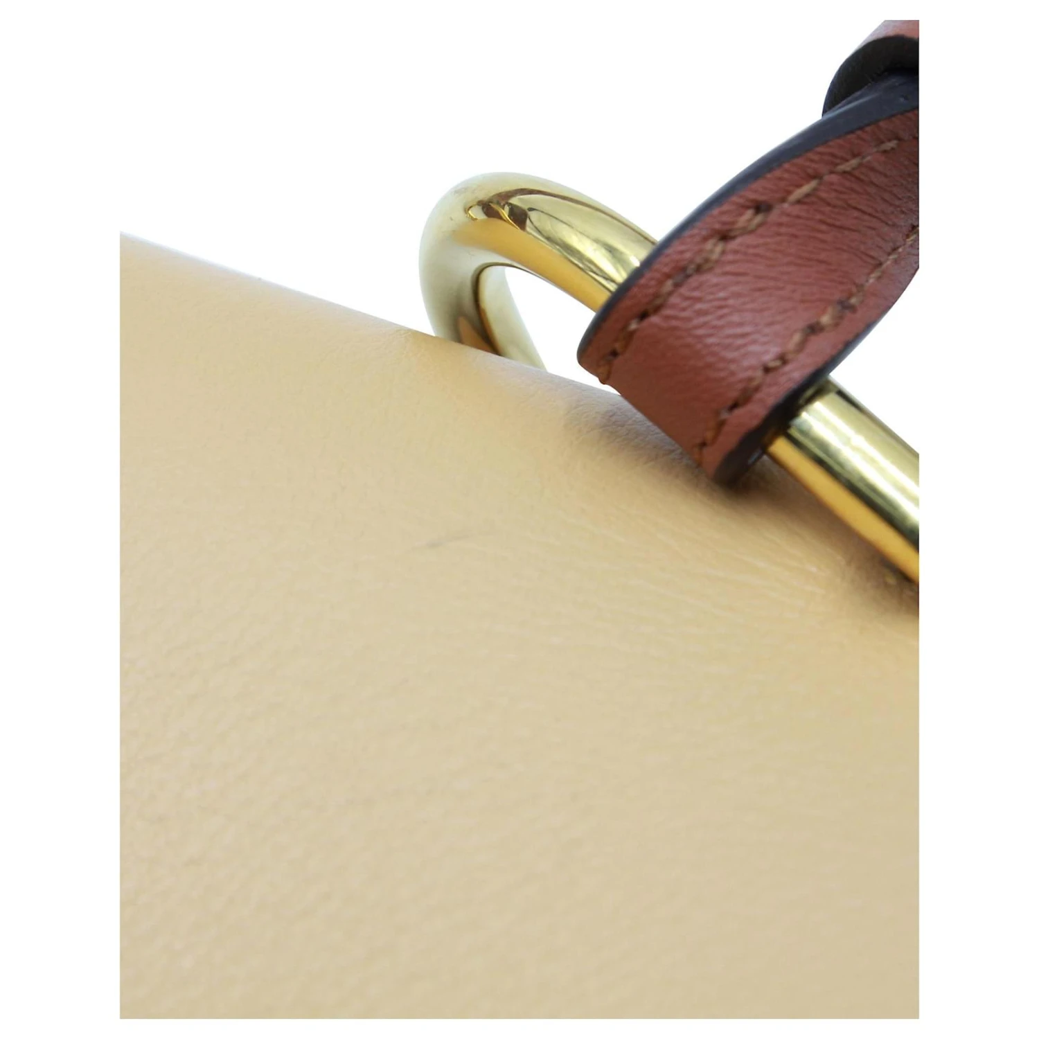 Chloé Chloe Drew Mini Sac à Bandoulière En Cuir Marron Blanc Beige 10 Chloé Chloe Drew Mini Sac à Bandoulière En Cuir Marron Blanc Beige – Image 8