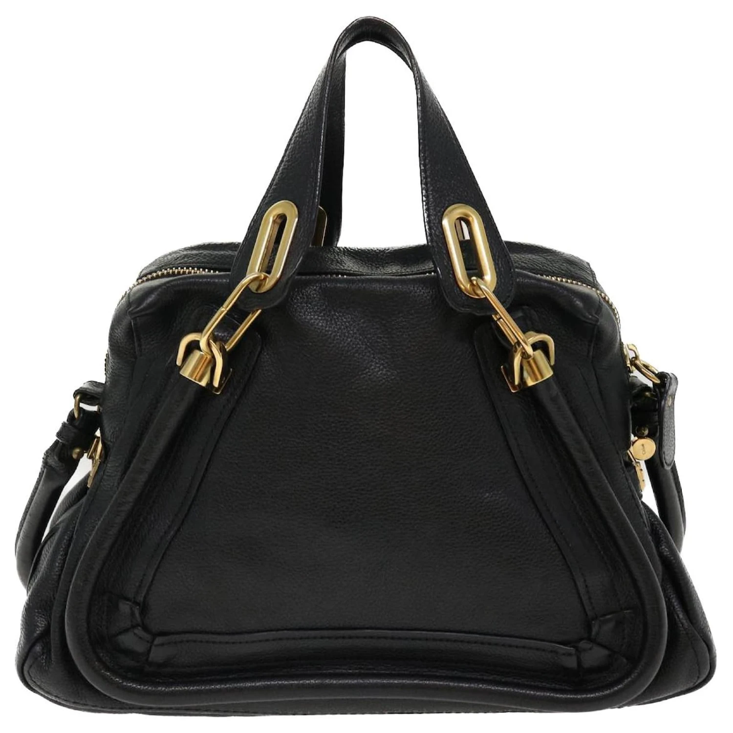 Chloé Sac à Main Chloe Paraty En Cuir 2façon Noir 01-11-50 Auth Yk6352 4 Chloé Sac à Main Chloe Paraty En Cuir 2façon Noir 01-11-50 Auth Yk6352 – Image 2