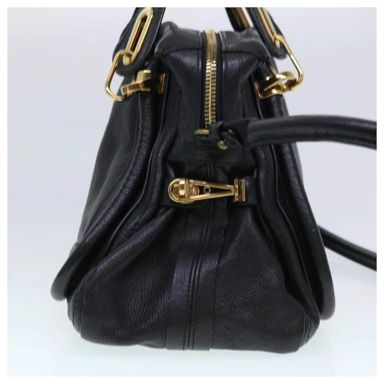 Chloé Sac à Main Chloe Paraty En Cuir 2façon Noir 01-11-50 Auth Yk6352 7 Chloé Sac à Main Chloe Paraty En Cuir 2façon Noir 01-11-50 Auth Yk6352 – Image 5