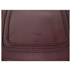 Chloé SAC A MAIN CHLOE MARCIE PM BANDOULIERE EN CUIR GRAINE BORDEAUX HAND BAG -Chloé 881581 4