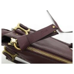 Chloé SAC A MAIN CHLOE MARCIE PM BANDOULIERE EN CUIR GRAINE BORDEAUX HAND BAG -Chloé 881581 5