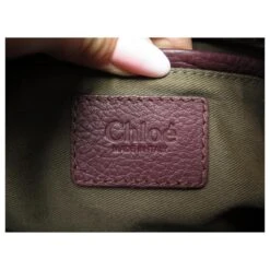 Chloé SAC A MAIN CHLOE MARCIE PM BANDOULIERE EN CUIR GRAINE BORDEAUX HAND BAG -Chloé 881581 7