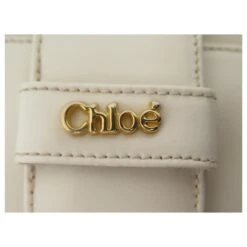 Chloé VINTAGE SAC A MAIN CHLOE EN CUIR ECRU PORTE EPAULE LEATHER HAND BAG Écru 21 Chloé VINTAGE SAC A MAIN CHLOE EN CUIR ECRU PORTE EPAULE LEATHER HAND BAG Écru -Chloé 881664 10