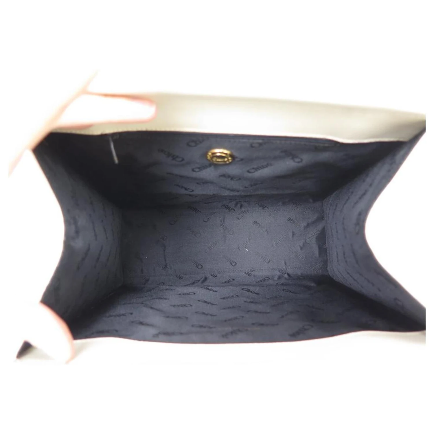 Chloé VINTAGE SAC A MAIN CHLOE EN CUIR ECRU PORTE EPAULE LEATHER HAND BAG Écru 8 Chloé VINTAGE SAC A MAIN CHLOE EN CUIR ECRU PORTE EPAULE LEATHER HAND BAG Écru – Image 6