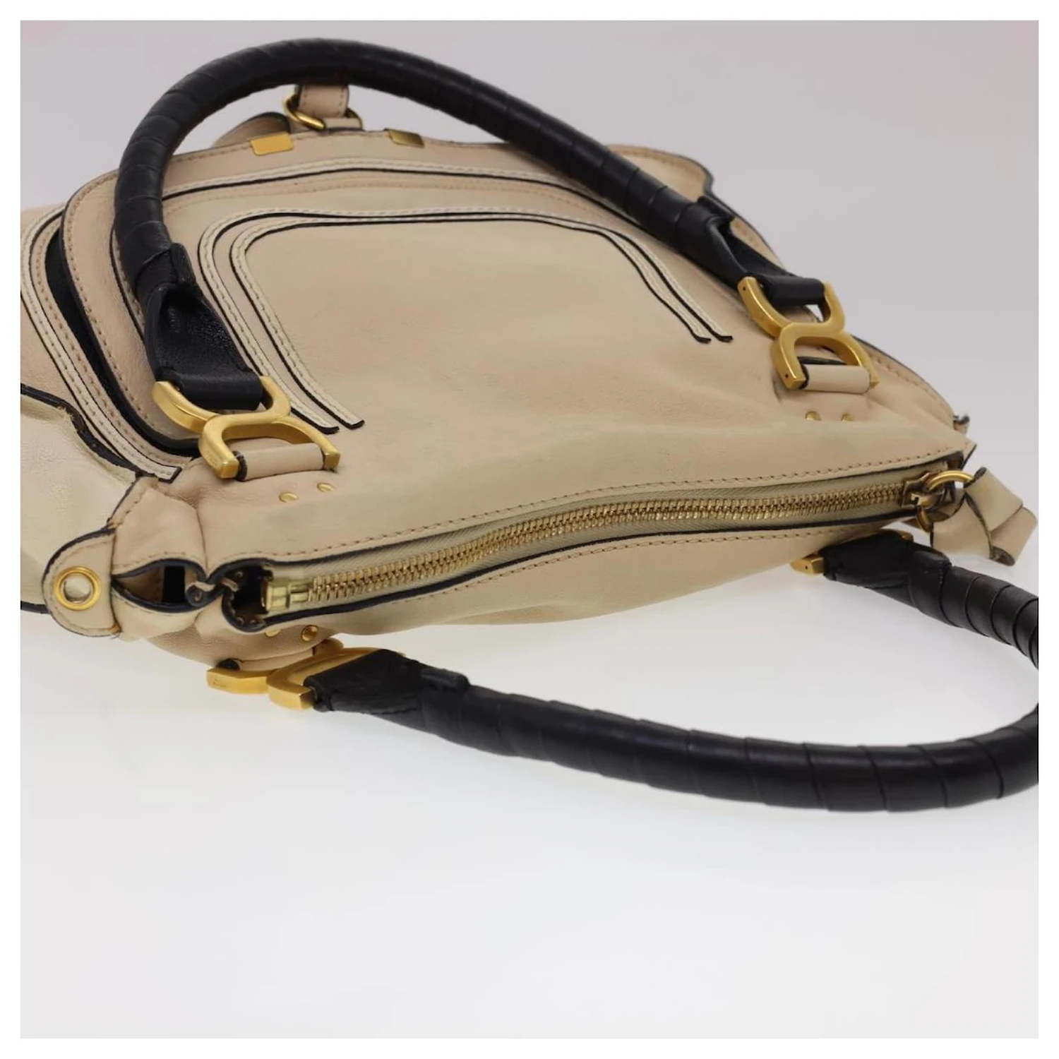 Chloé Sac à Main Chloe Mercy En Cuir 2façon Beige 03135665-20 Auth Yk6487 8 Chloé Sac à Main Chloe Mercy En Cuir 2façon Beige 03135665-20 Auth Yk6487 – Image 6