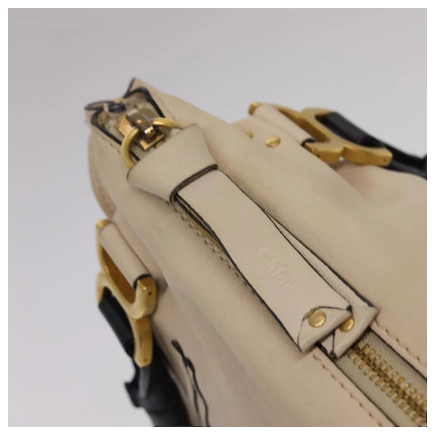 Chloé Sac à Main Chloe Mercy En Cuir 2façon Beige 03135665-20 Auth Yk6487 11 Chloé Sac à Main Chloe Mercy En Cuir 2façon Beige 03135665-20 Auth Yk6487 – Image 9