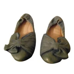 Chloé BALLERINES AVEC GROS NOEUD CUIR BLEU PETROLE POINTURE 36 FR Turquoise