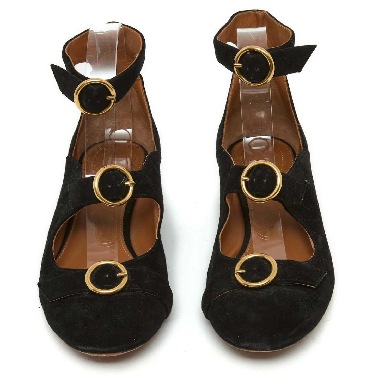 Chloé SUEDE BLACK BUCKLED FR38.5 Noir 3 Chloé SUEDE BLACK BUCKLED FR38.5 Noir