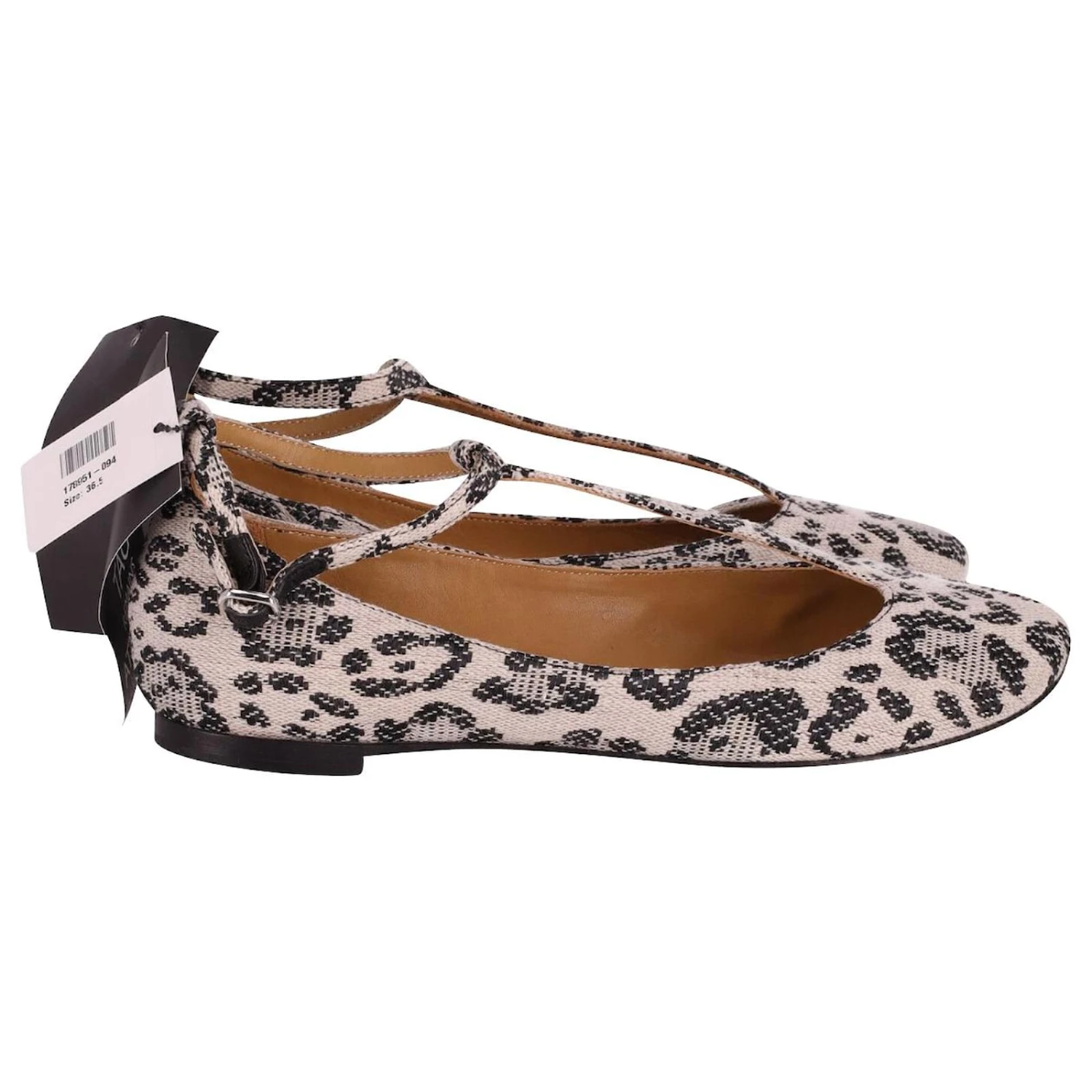 See By Chloé Chloe Ballerines En T Imprimé Léopard En Toile Multicolore 3 See By Chloé Chloe Ballerines En T Imprimé Léopard En Toile Multicolore