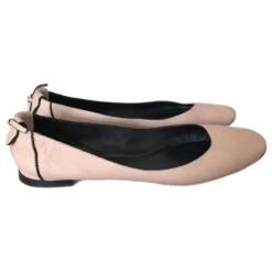 Chloé CHLOE Ballerines T.UE 36.5 Cuir De Vachette Beige